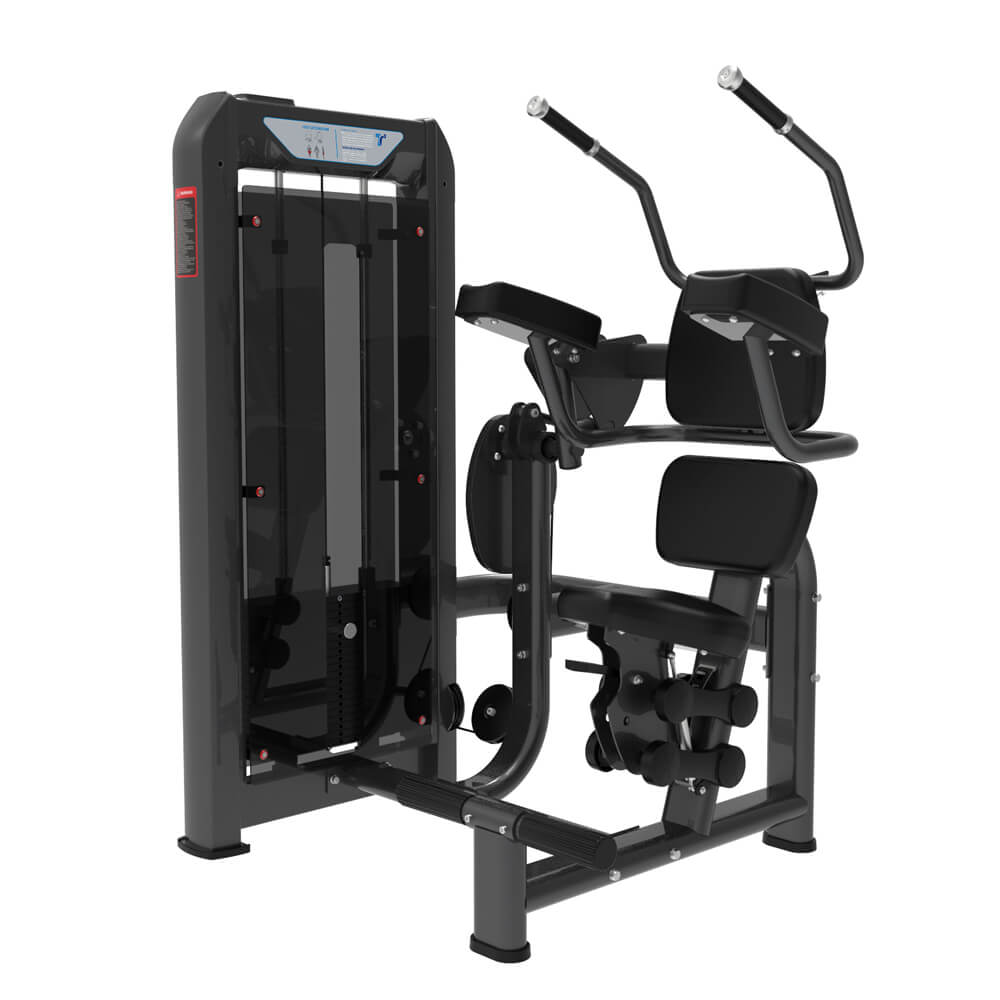 Bodybuilding Fitness Abdominal Crunch With Weight Stack