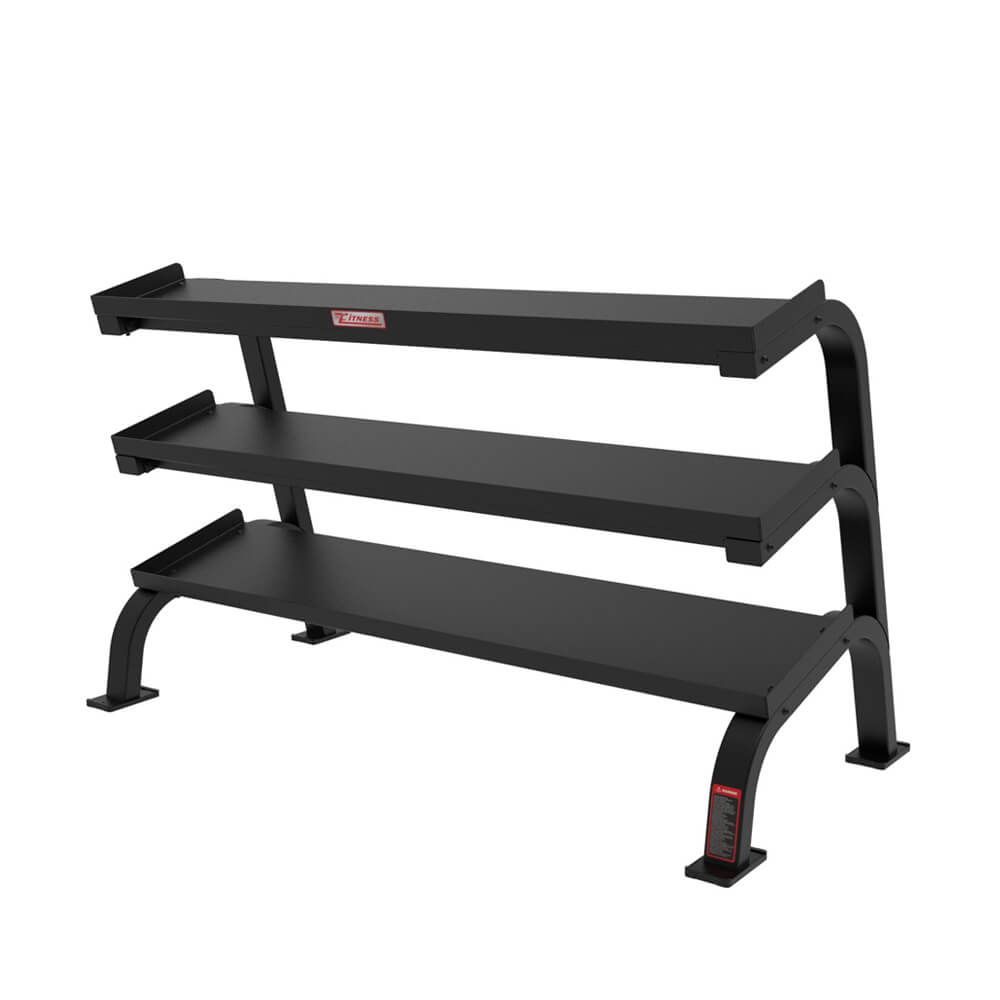 GC-5013 hex dumbbell rack with multi tier storage for commercial gym organization