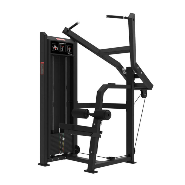 GS-5008 lat pulldown machine with overhead cable movement for back training