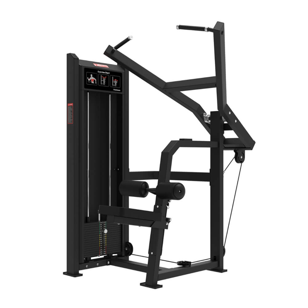 GS-5008 lat pulldown machine with overhead cable movement for back training