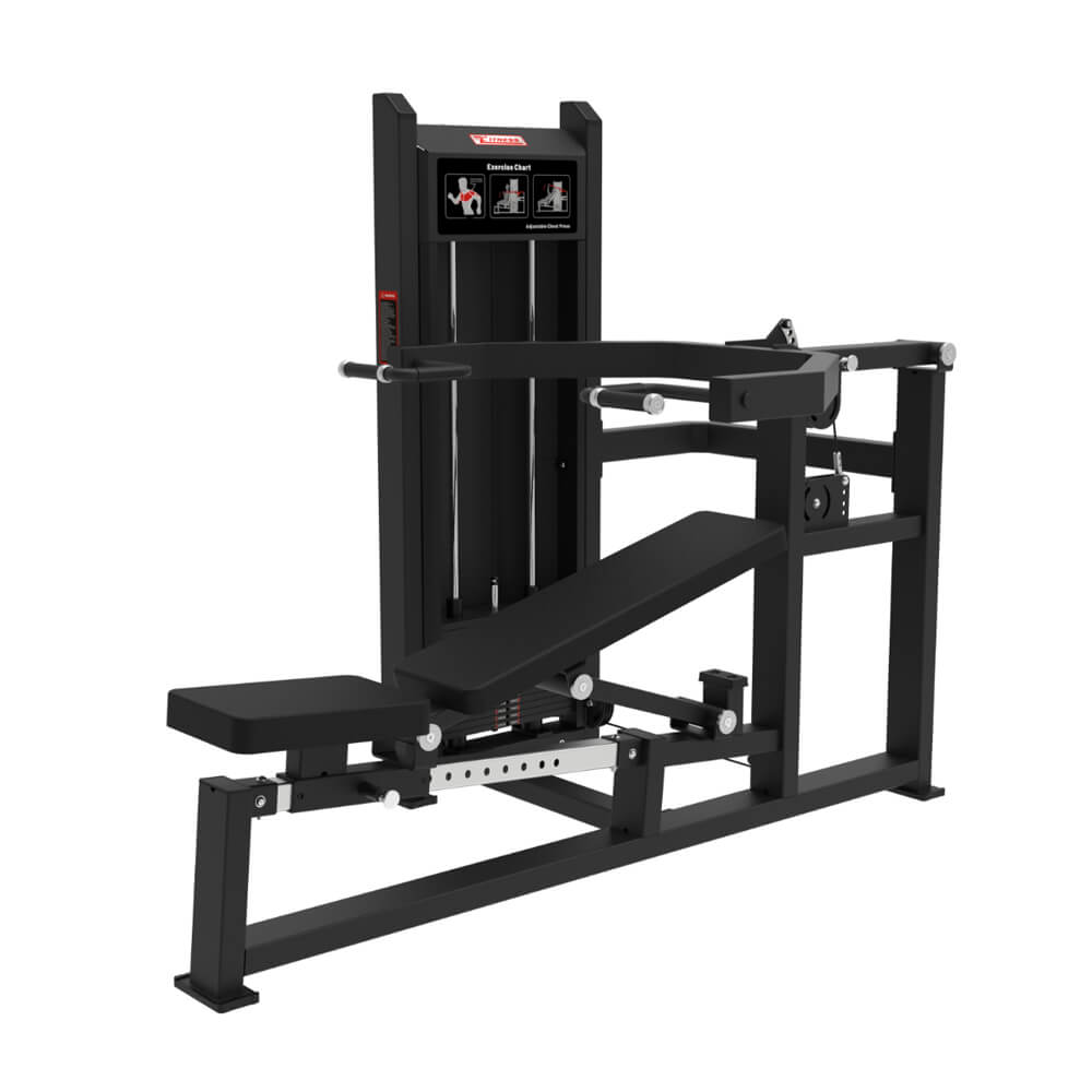 GS-5056 adjustable chest press machine with multiple pressing positions for upper body training
