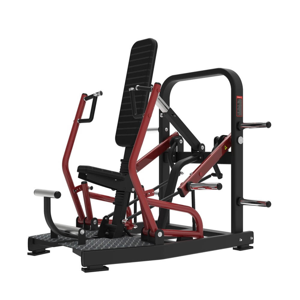 MP-8178 decline chest press machine showing angled pressing movement for chest workout