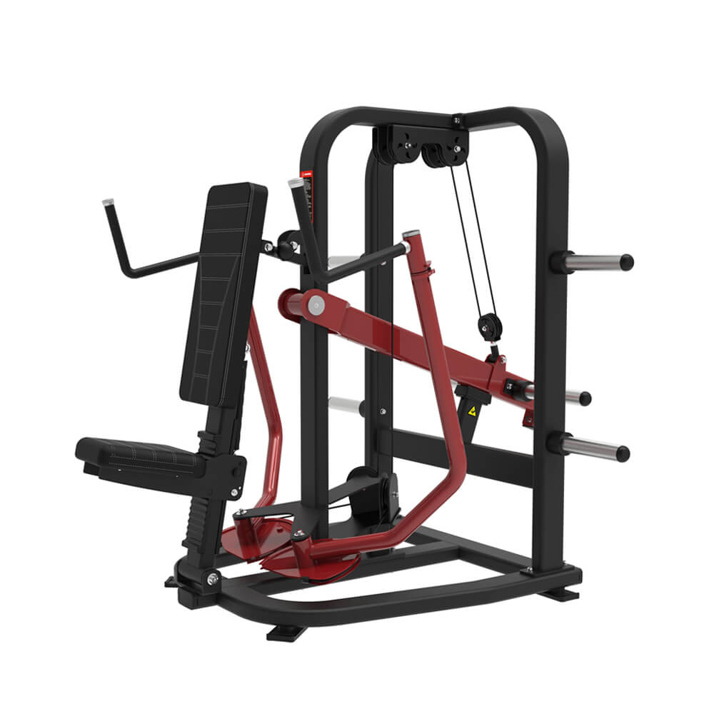 MP-8180 pec dec fly machine with padded arm support for chest isolation exercise