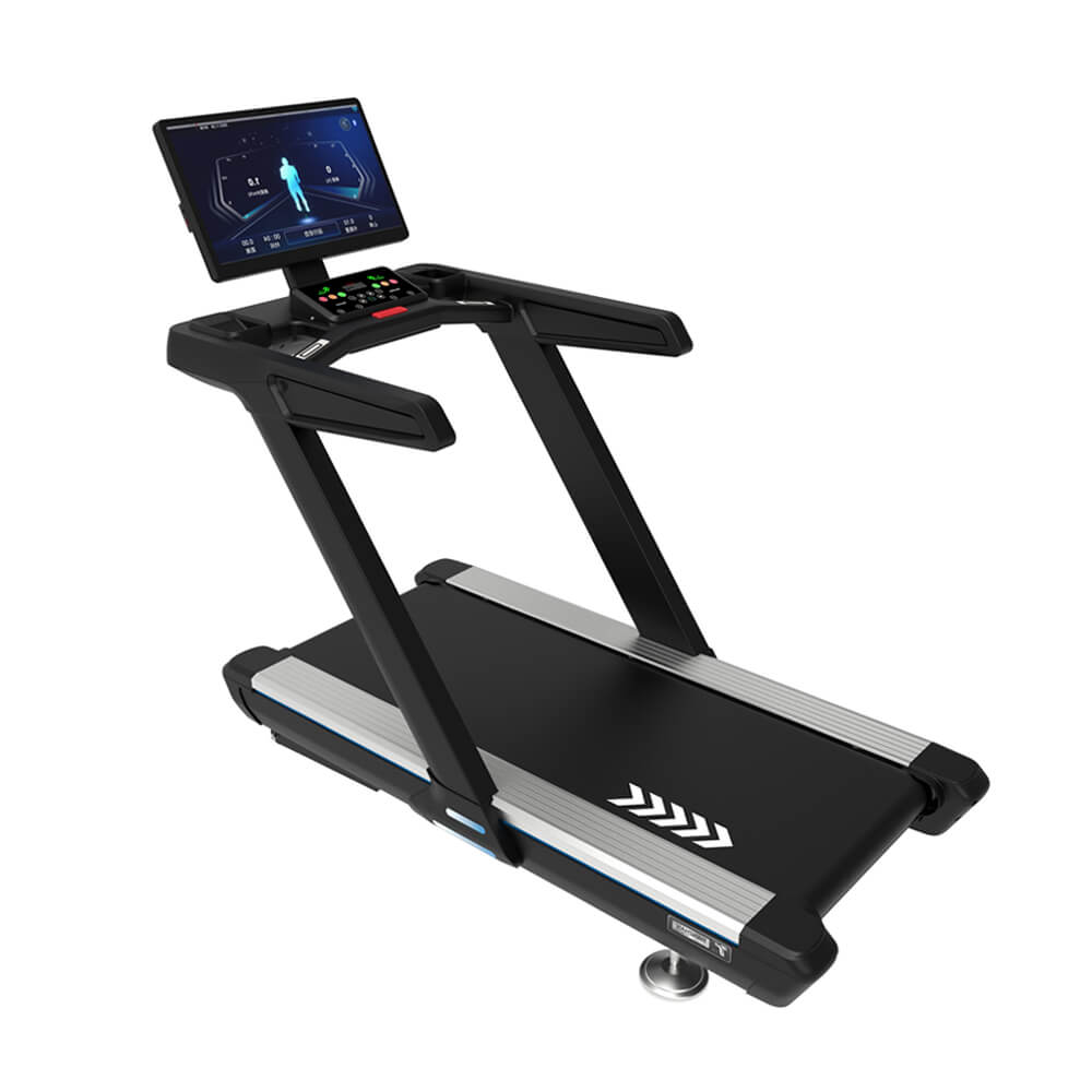 TZ-9100P commercial treadmill with Linux touch screen console and wireless phone mirroring control