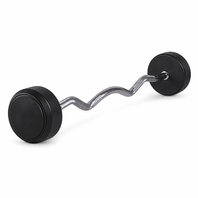 TZ 3011 Fixed Curl Rubber Barbell