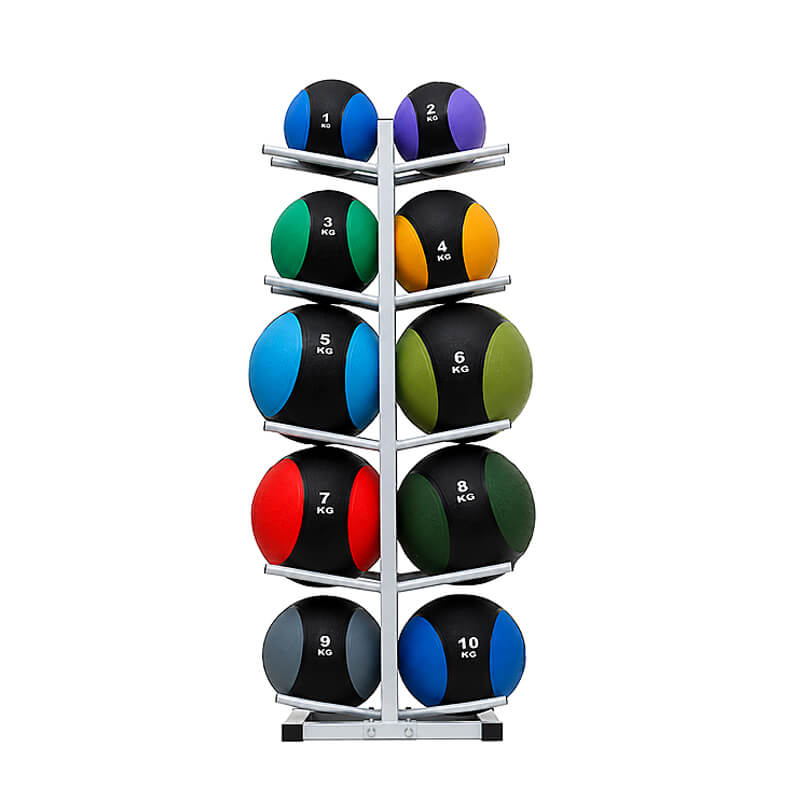 TZ-3019 medicine ball storage rack organizing multiple fitness balls in training area