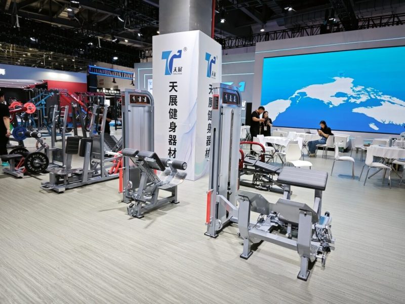 Visitors exploring fitness equipment at China Sport Show 2025 exhibition hall