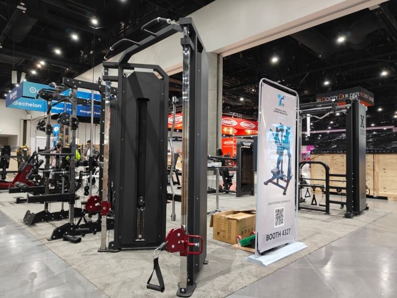 Visitors exploring fitness equipment at HFA 2026 USA exhibition hall